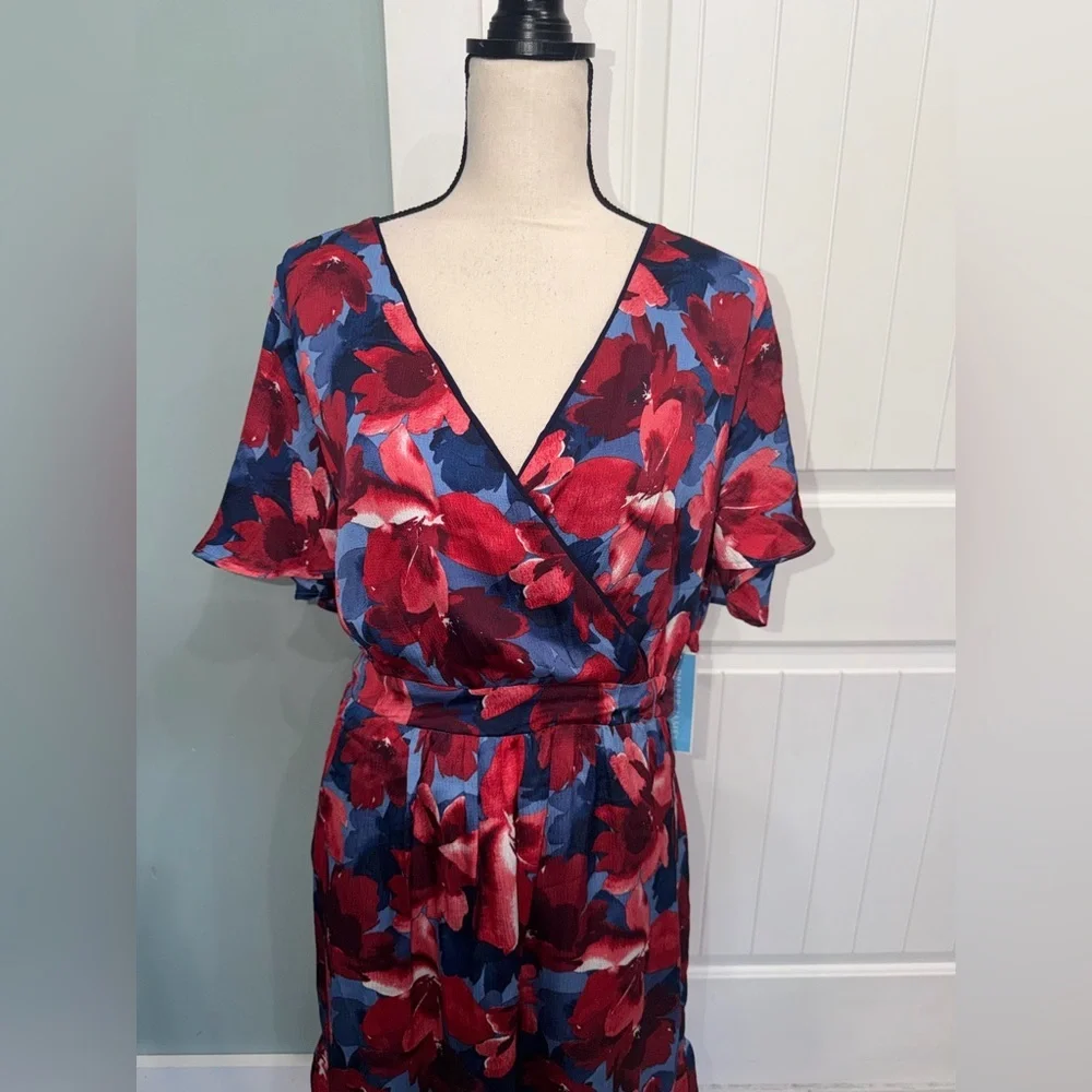 Draper James Floral Flutter sleeve mini dress size XL NWT